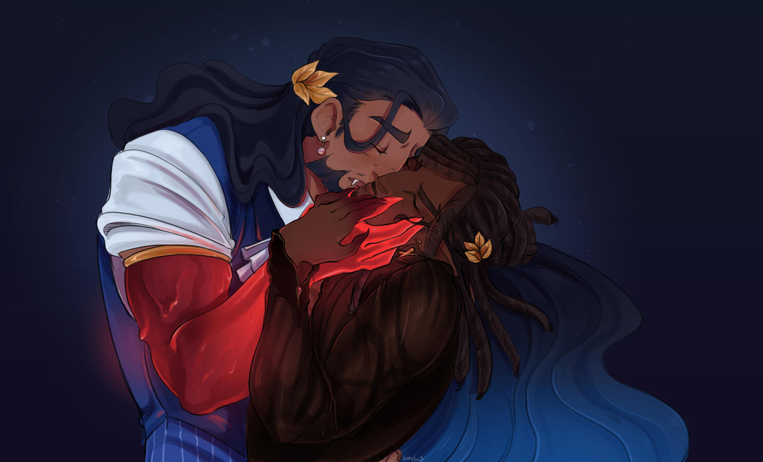 Vampire yearning (oc: cevdraws oc: neal-illustrator)